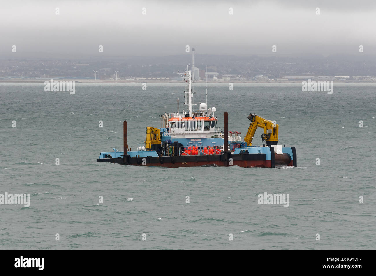 The JIF Challenger cable installation vessel at the Rampion Offshore