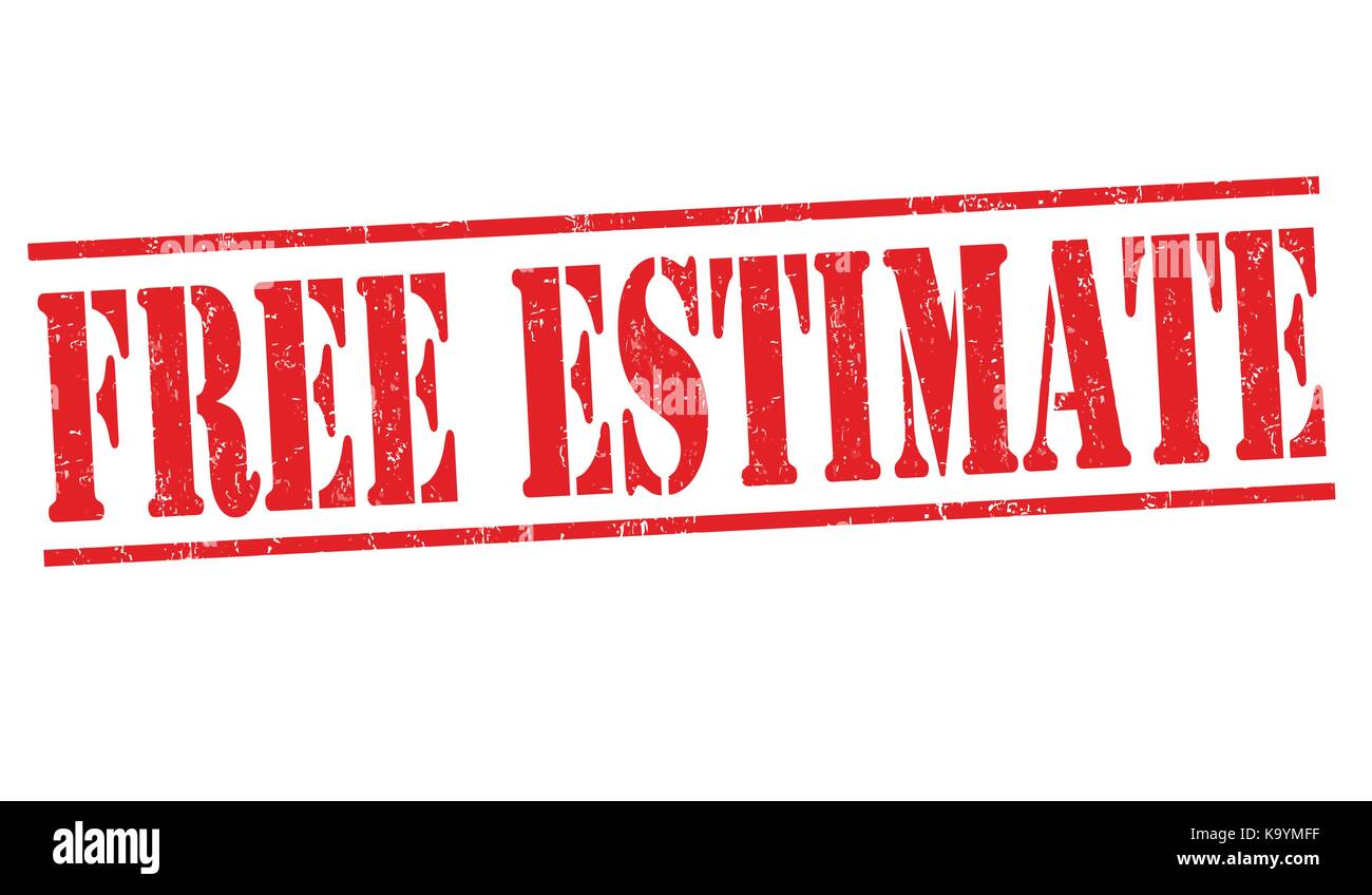 Free estimate grunge rubber stamp on white background, vector ...