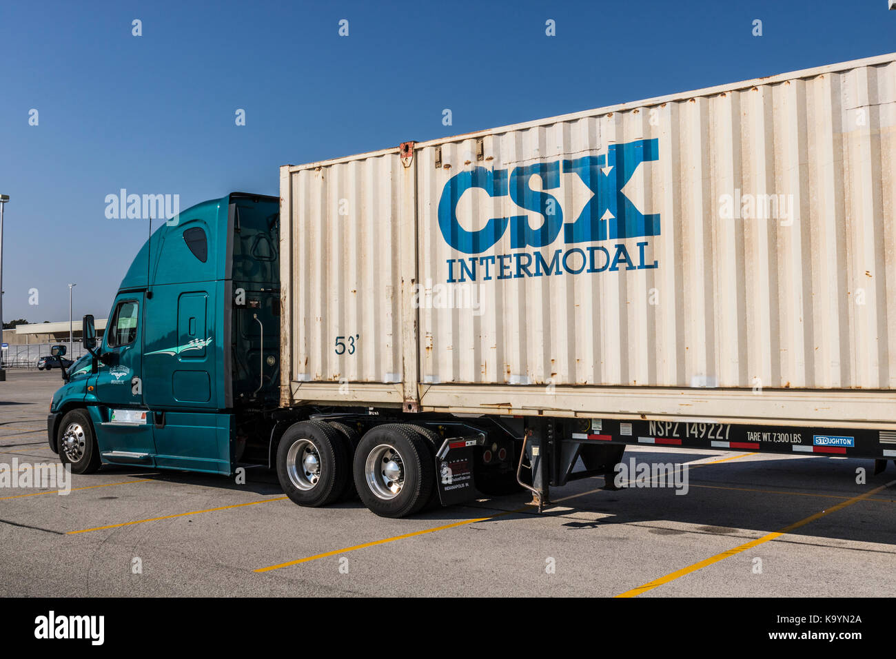 Lafayette - Circa September 2017: CSX Intermodal Truck. CSX Intermodal ...