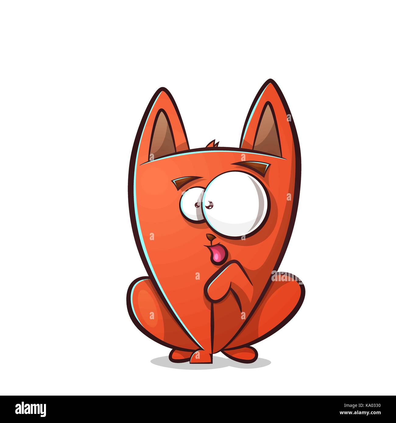 Cute, funny cat. Cartoon illustration. Stock Vector