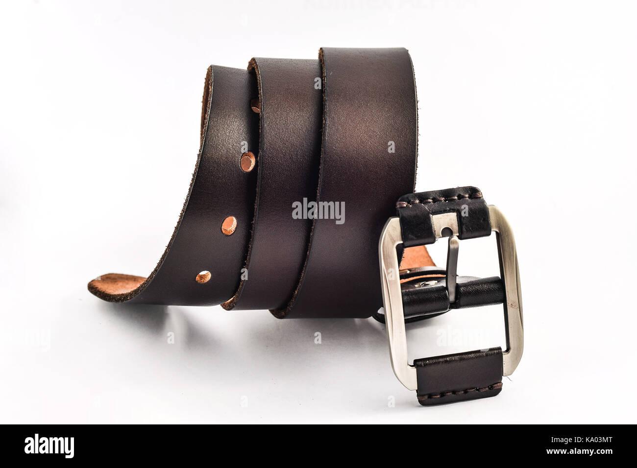 leather belt isolated on white background Stock Photo - Alamy