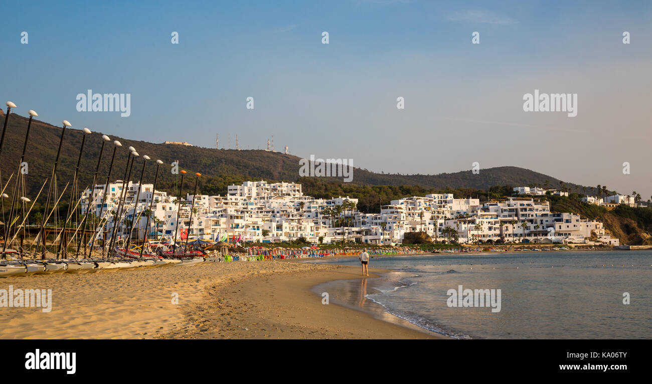 View of the beach and the holiday village (seaside resort ) of Cabo
