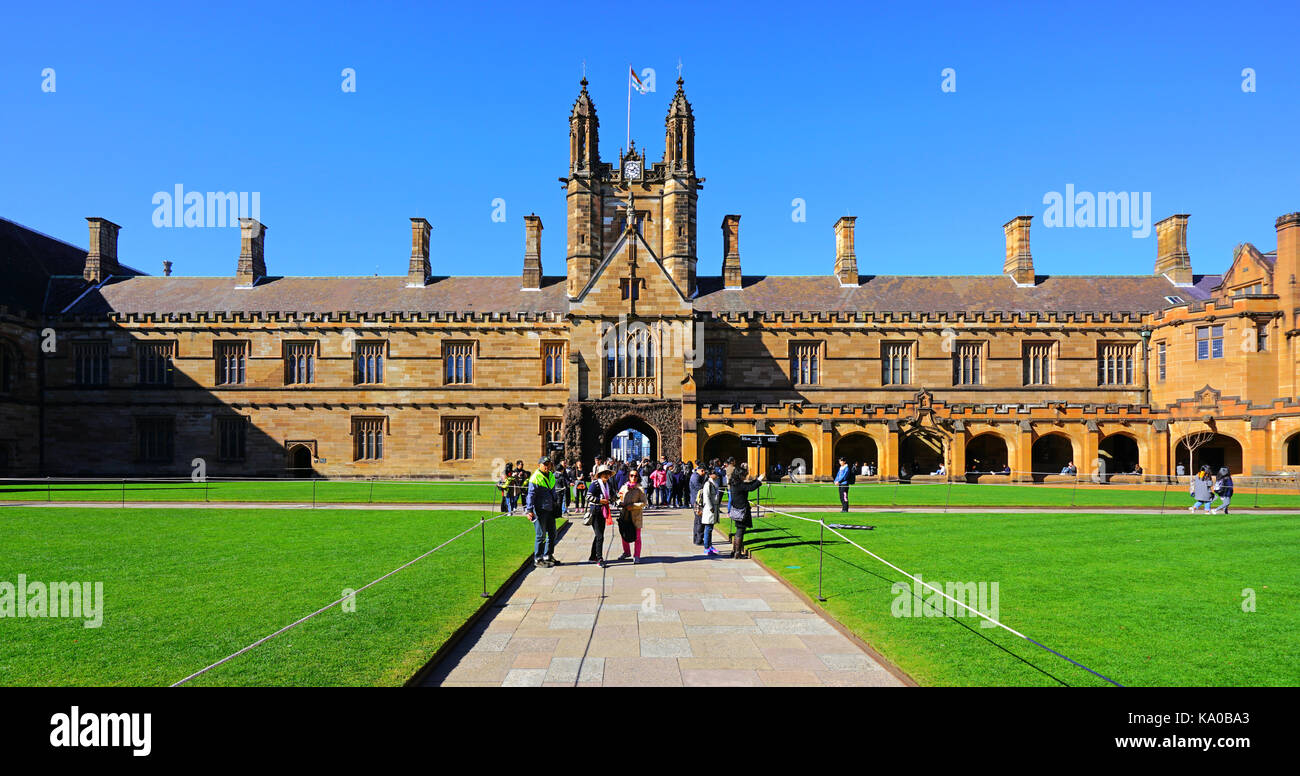 View of the campus of the University of Sydney (USyd), one of the most