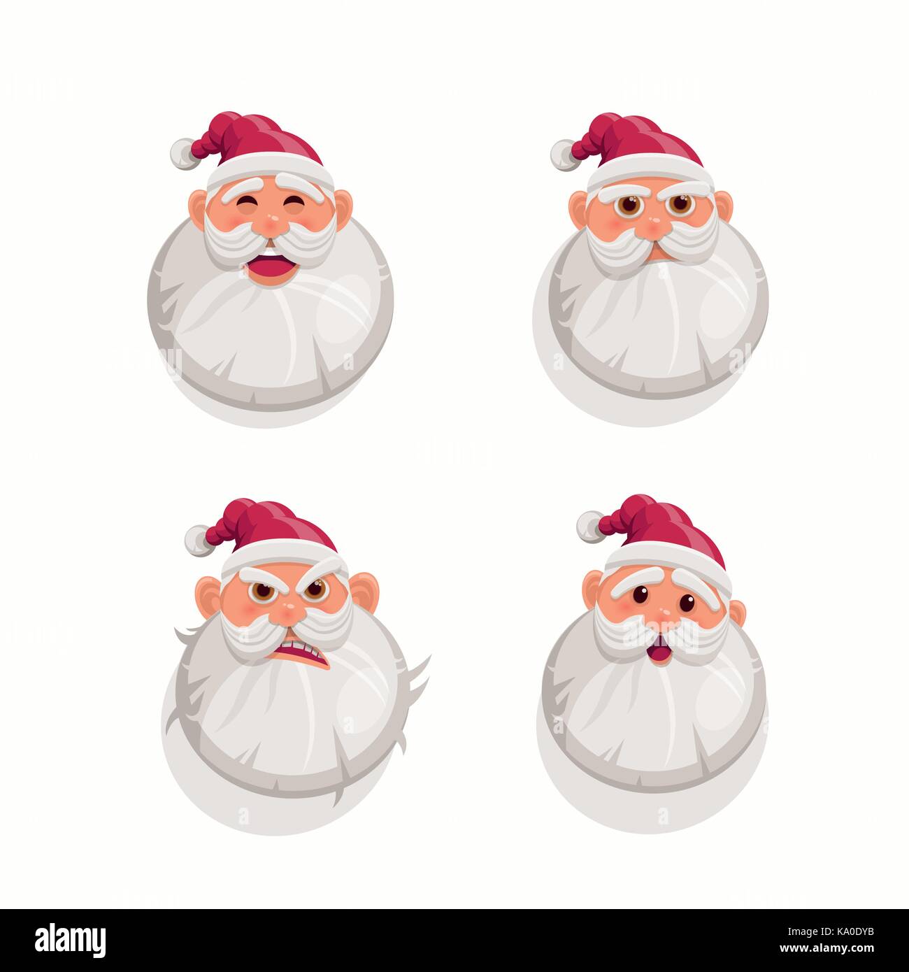 Santa Claus Facial Expressions Set Vector Illustration Stock Vector Image Art Alamy Santa Claus Facial Expressions Set Vector Illustration Stock Vector Image Art Alamy