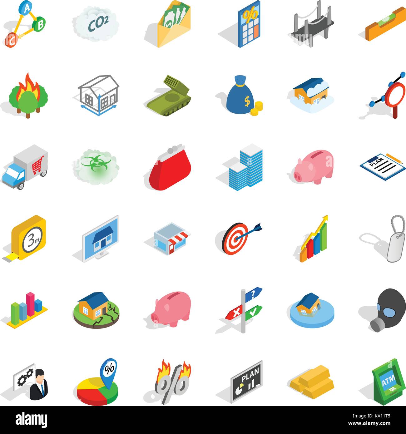 Phone icons set, isometric style Stock Vector Image & Art - Alamy