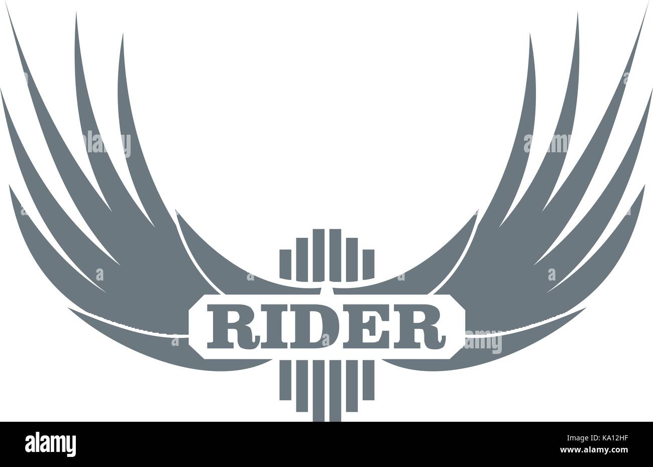 Wingd Rider Logo Rider wing logo, simple gray style Stock Vector Image & Art - Alamy