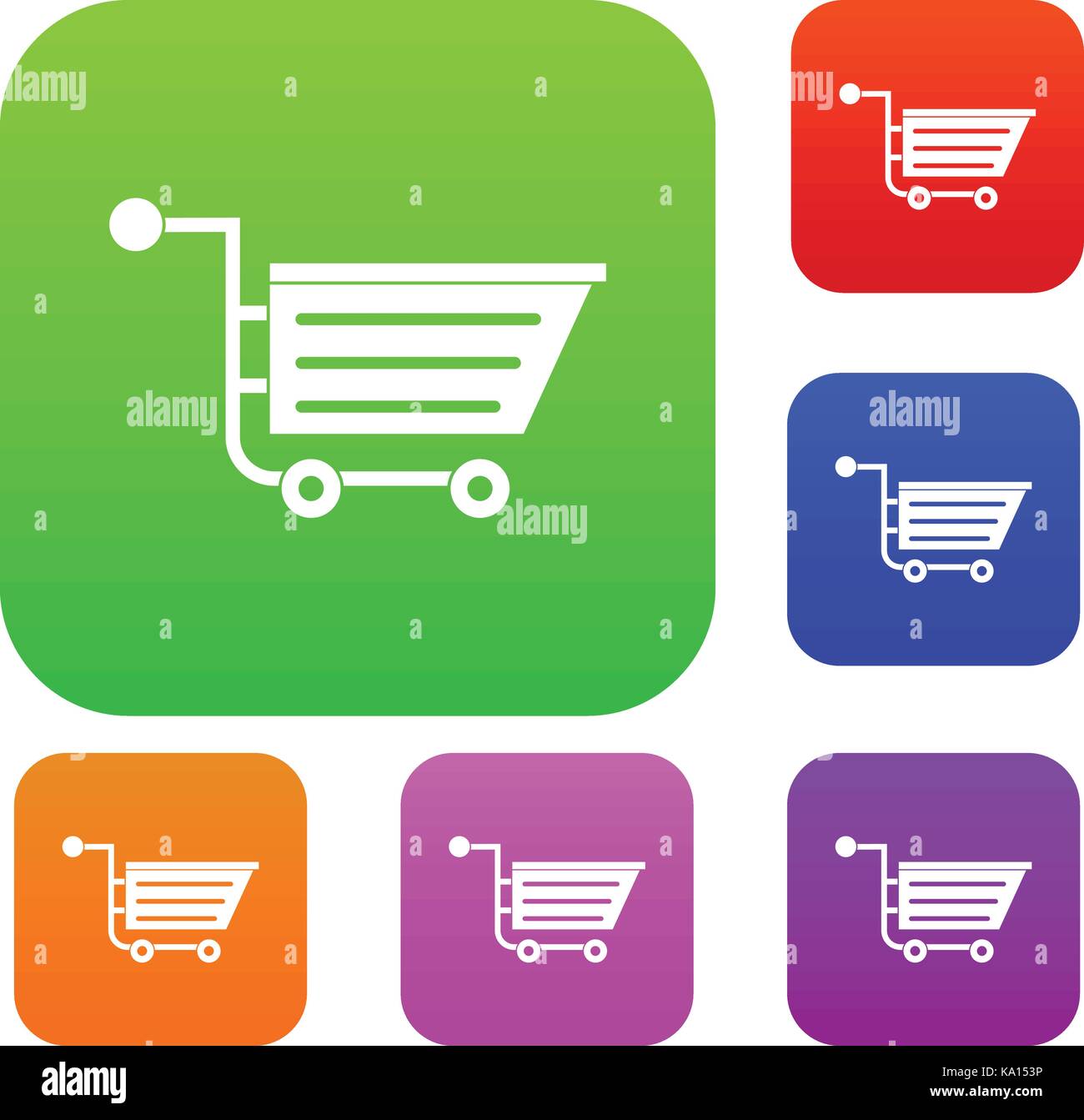Sale shopping cart set color collection Stock Vector Image & Art - Alamy