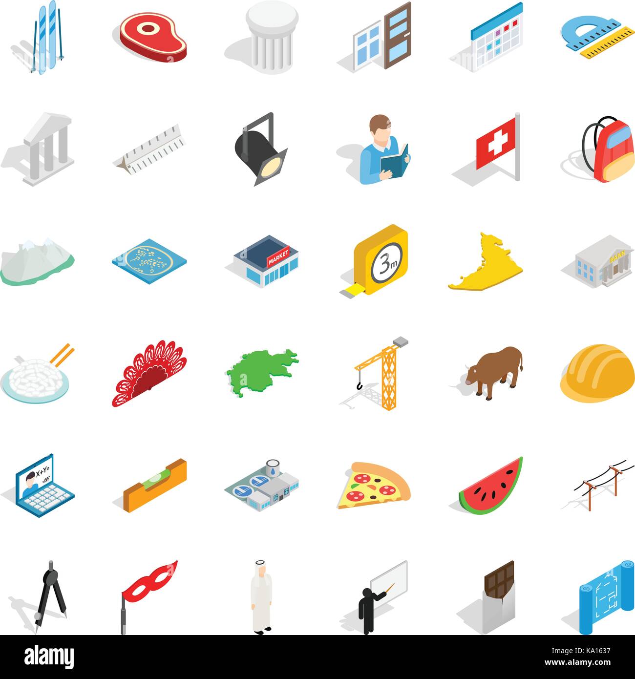 Crane icons set, isometric style Stock Vector Image & Art - Alamy