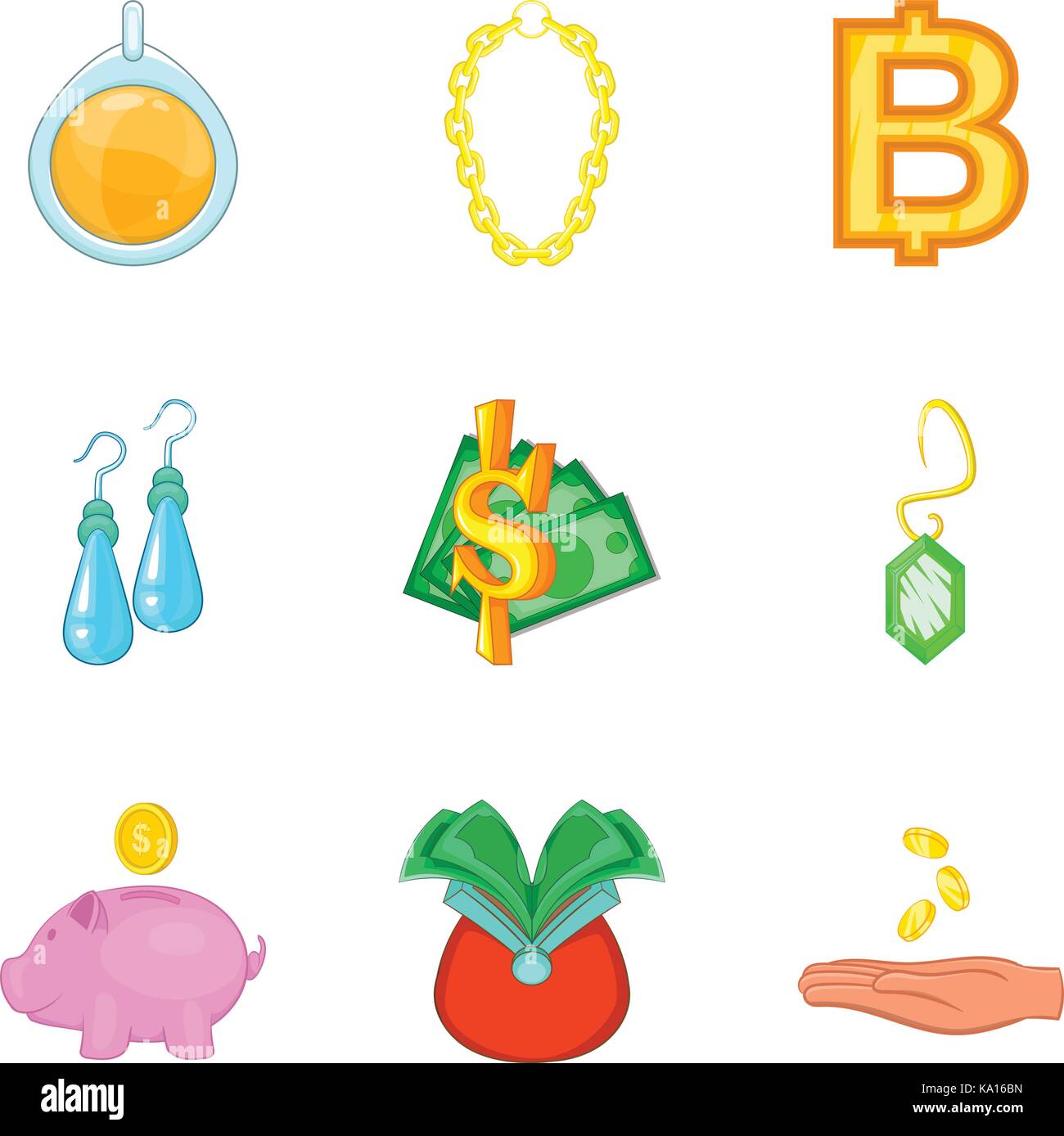 Rich surroundings icons set, cartoon style Stock Vector Image & Art - Alamy