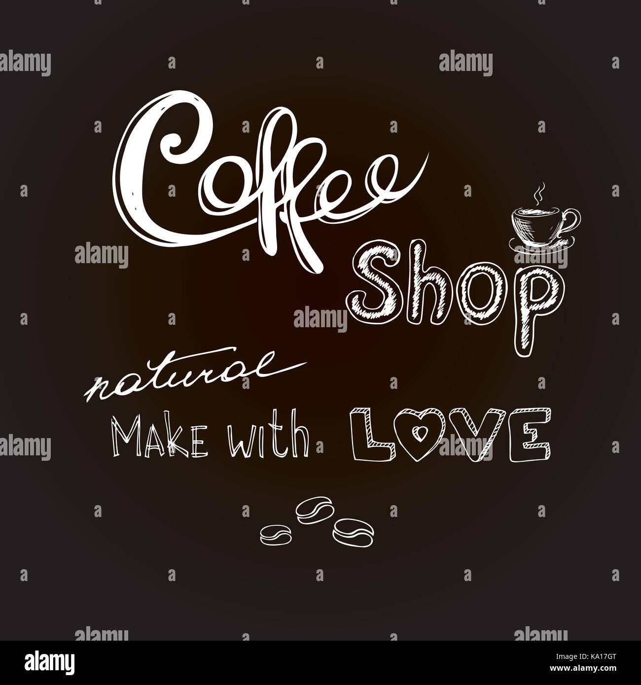 Coffee shop.Hand drawn vector illustration Stock Vector Image & Art - Alamy