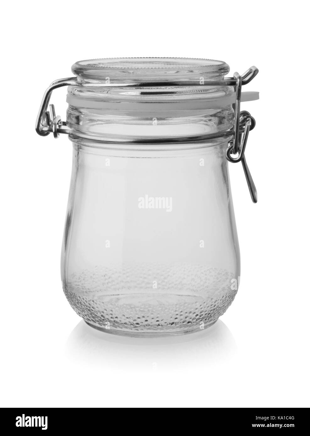 Open Empty Jar On A White Background Stock Photo, Picture and Royalty Free  Image. Image 58952347.