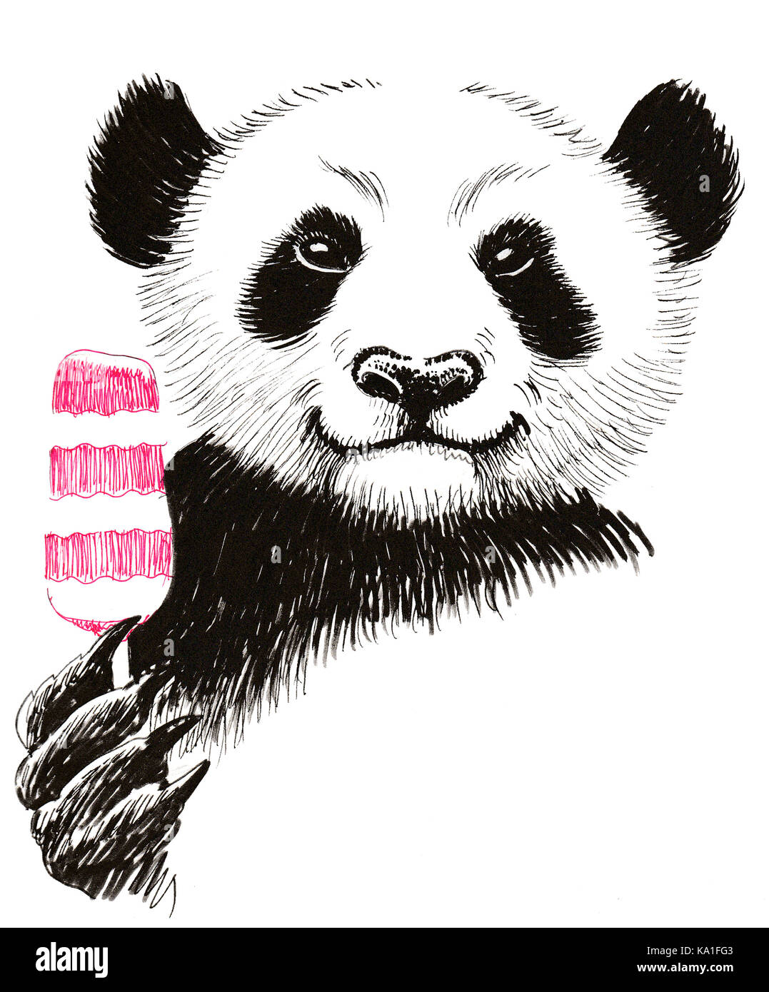 Panda with an ice cream Stock Photo - Alamy