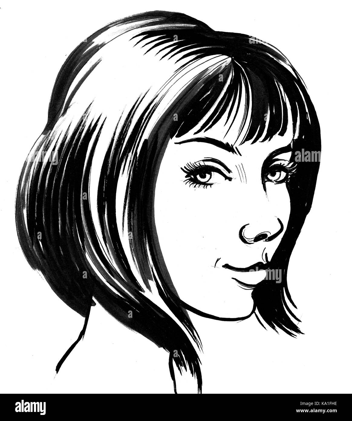 Pretty Woman With A Haircut Stock Photo Alamy Pretty Woman With A Haircut Stock Photo Alamy