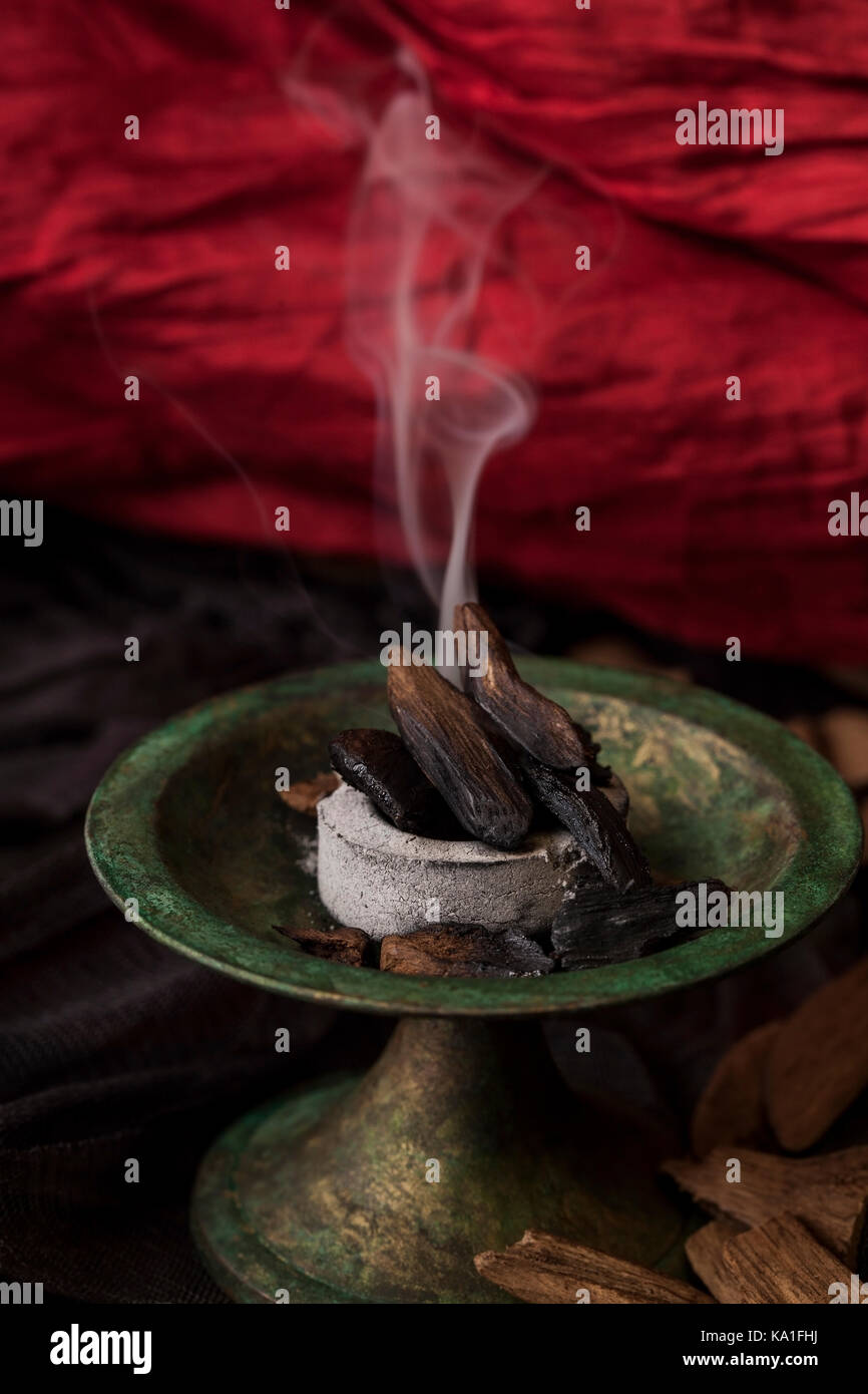 Agarwood, also called aloeswood, incense chips Stock Photo Alamy