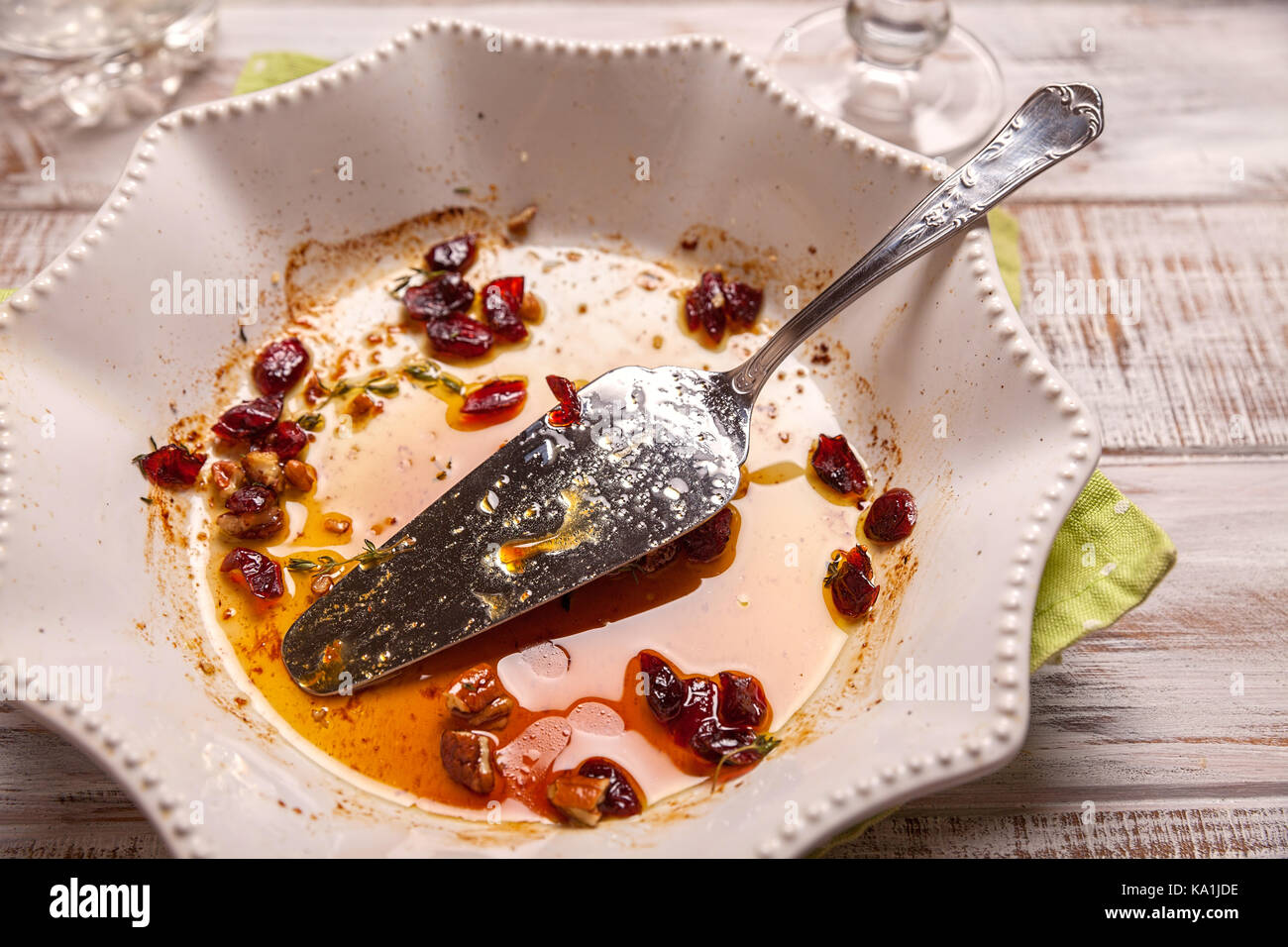 dirty and empty dishes after Thanksgiving dinner Stock Photo - Alamy