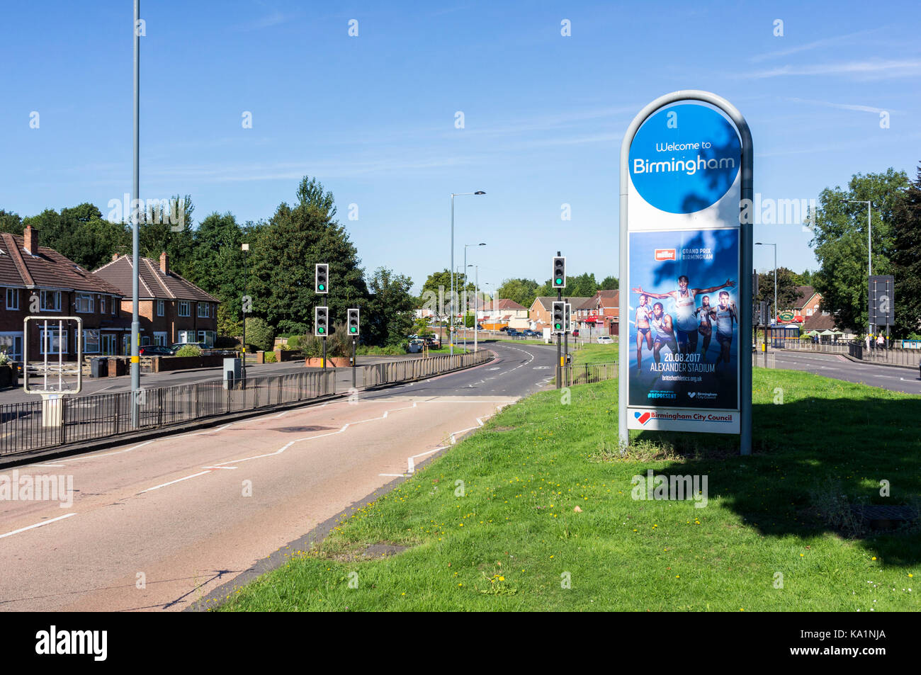 to Birmingham sign, Birmingham, West Midlands, GB, UK Stock