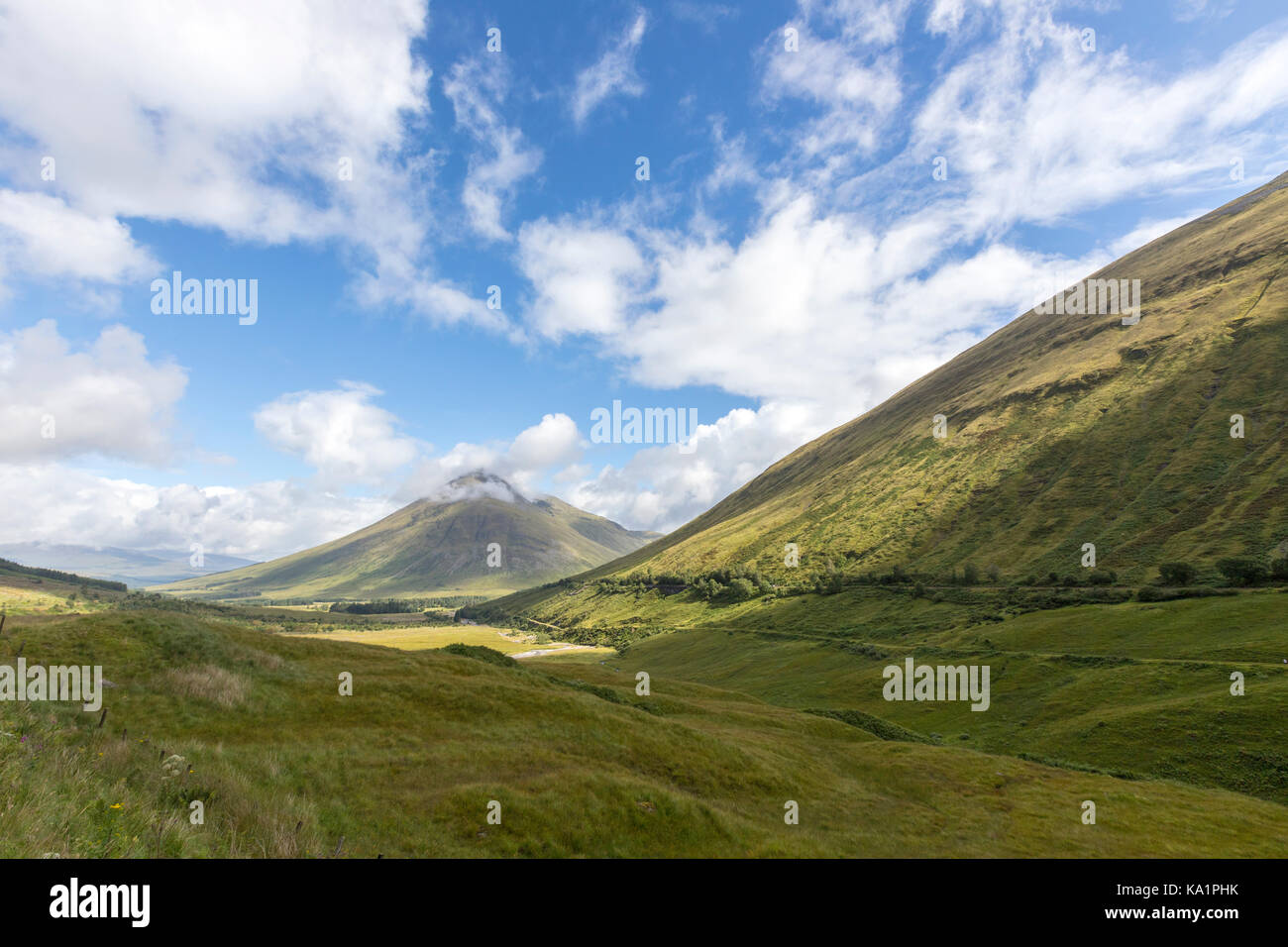 Scottish landscape near Tyndrum in the A82 road, Stirling and Falkirk, Scotland, UK Stock Photo