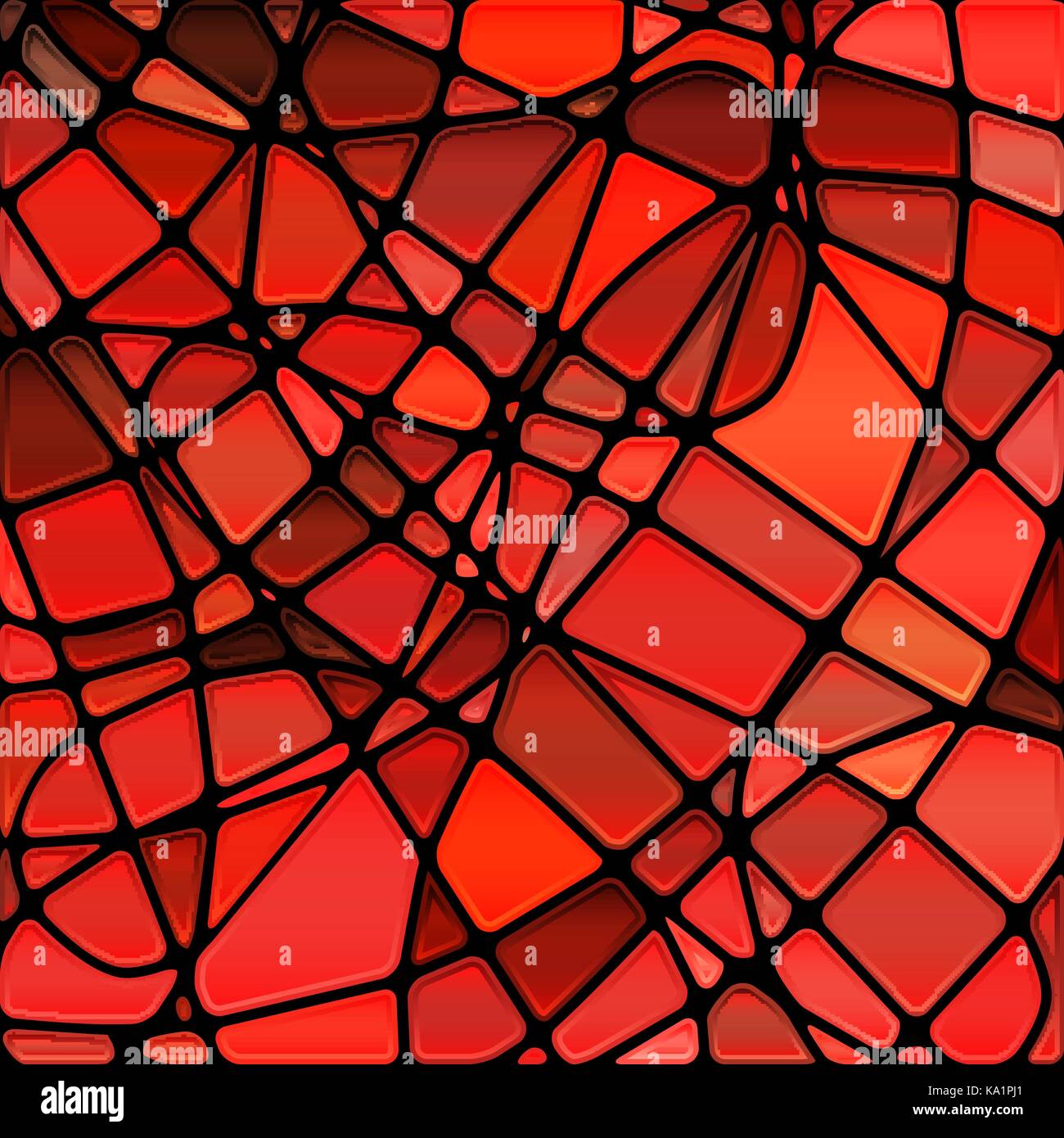 abstract vector stained-glass mosaic background - bright red Stock ...