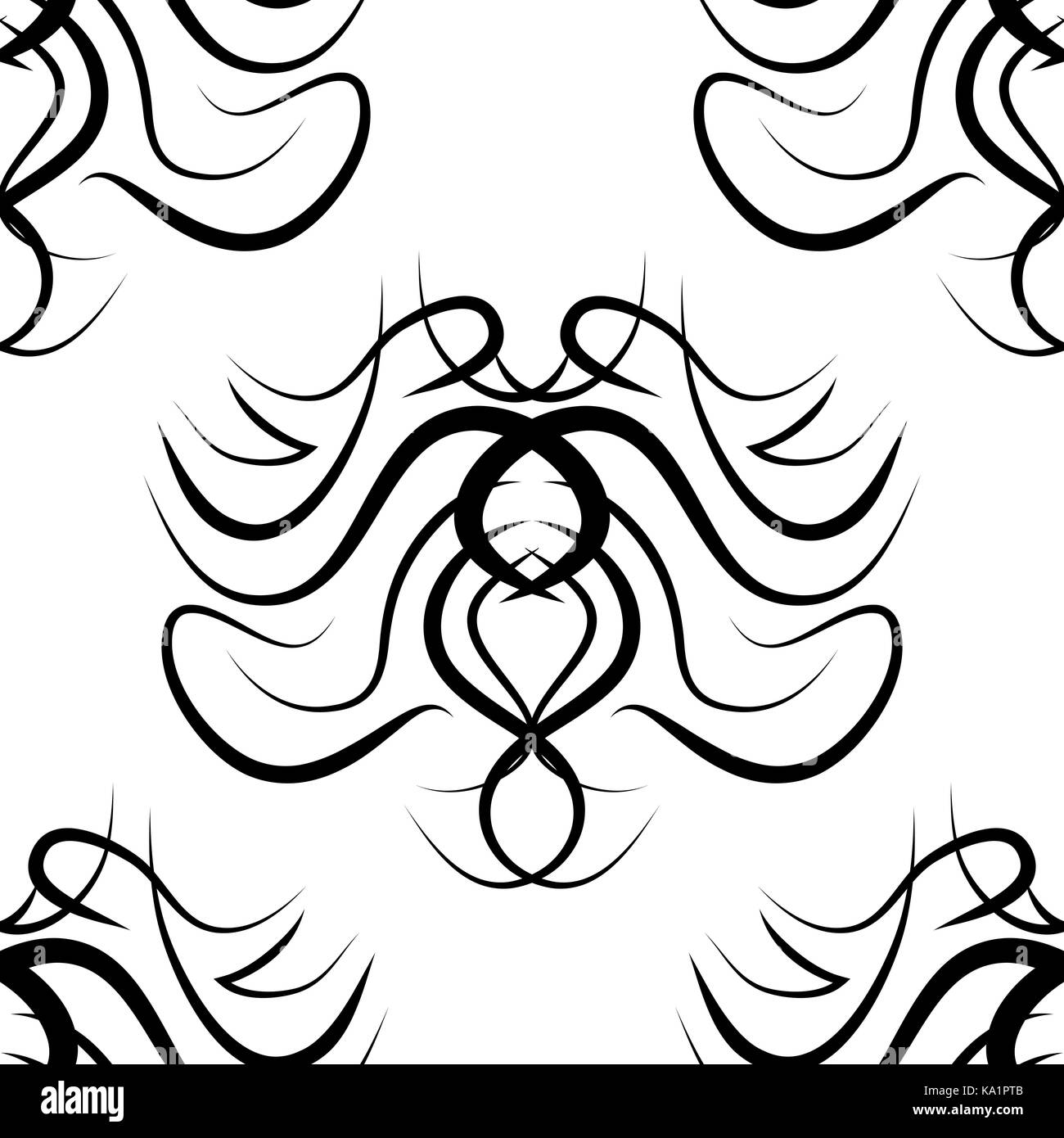 abstract black and white vector damask seamless pattern Stock Vector ...