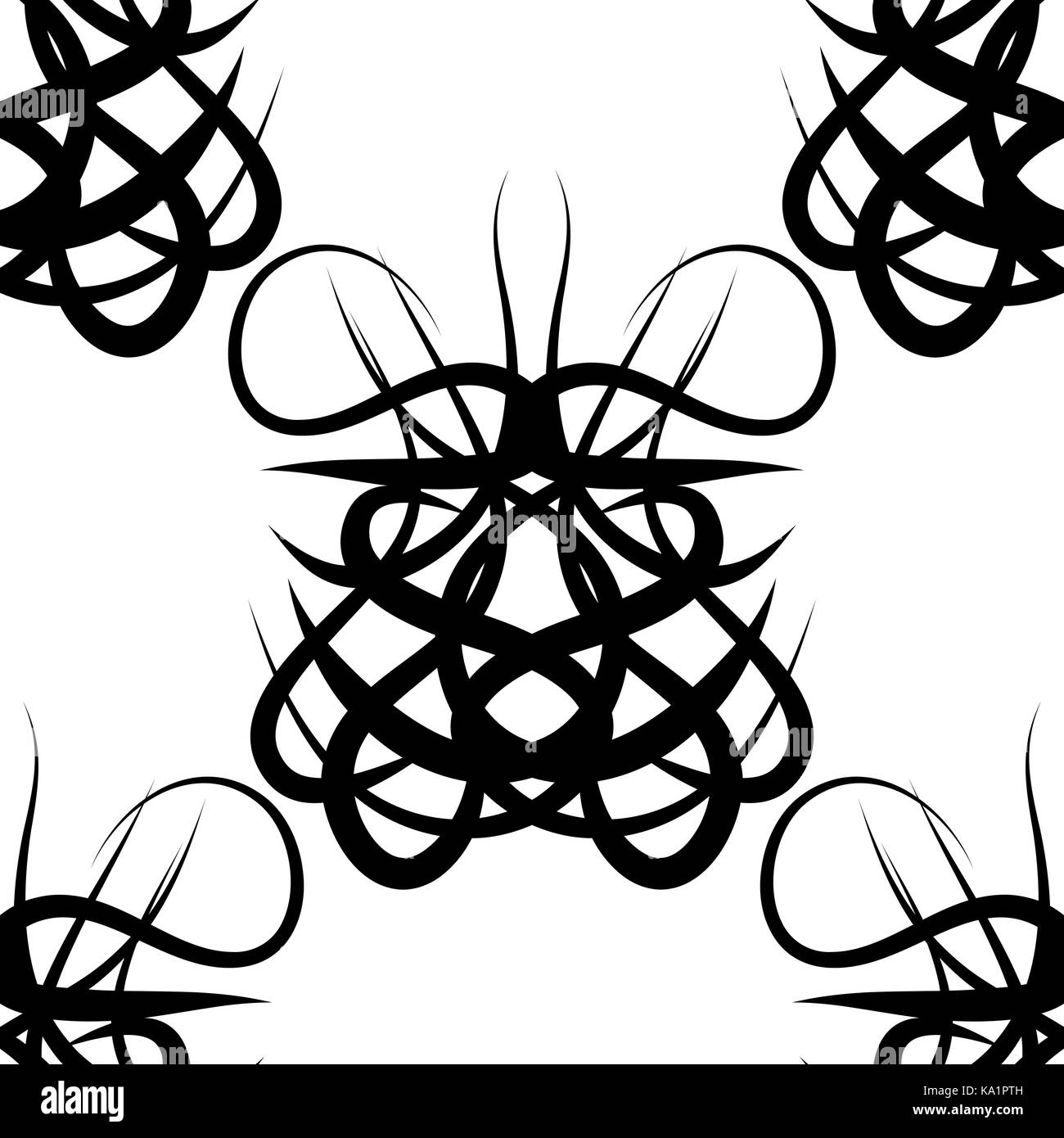 abstract black and white vector damask seamless pattern Stock Vector ...