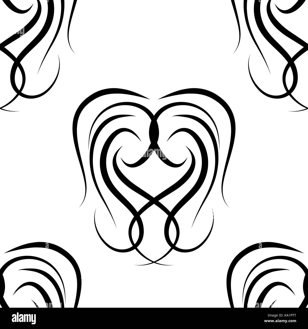 abstract black and white vector damask seamless pattern Stock Vector ...
