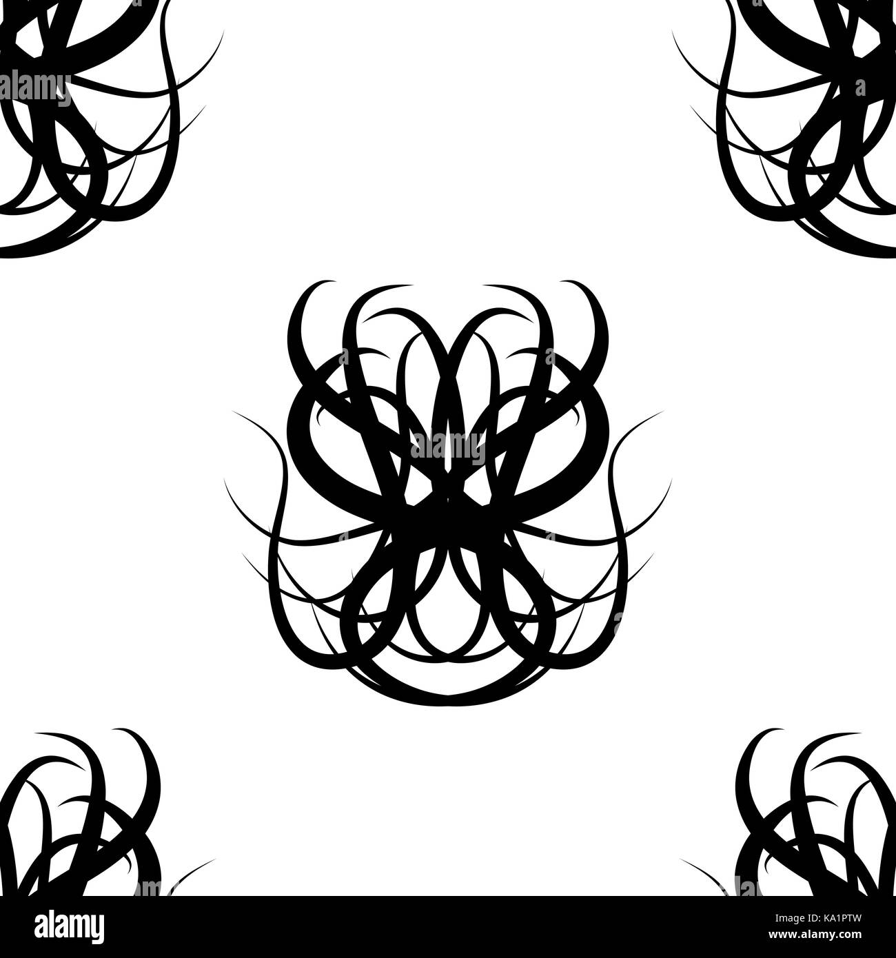 abstract black and white vector damask seamless pattern Stock Vector ...