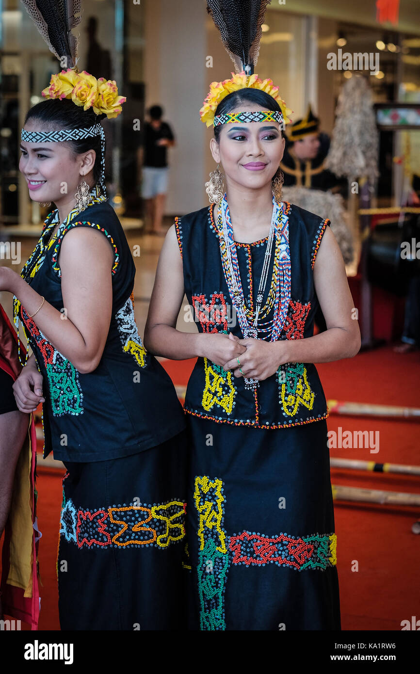 Indigenous Kadazan people in their beautiful colorful clothing in Sabah,  Malaysia Stock Photo - Alamy