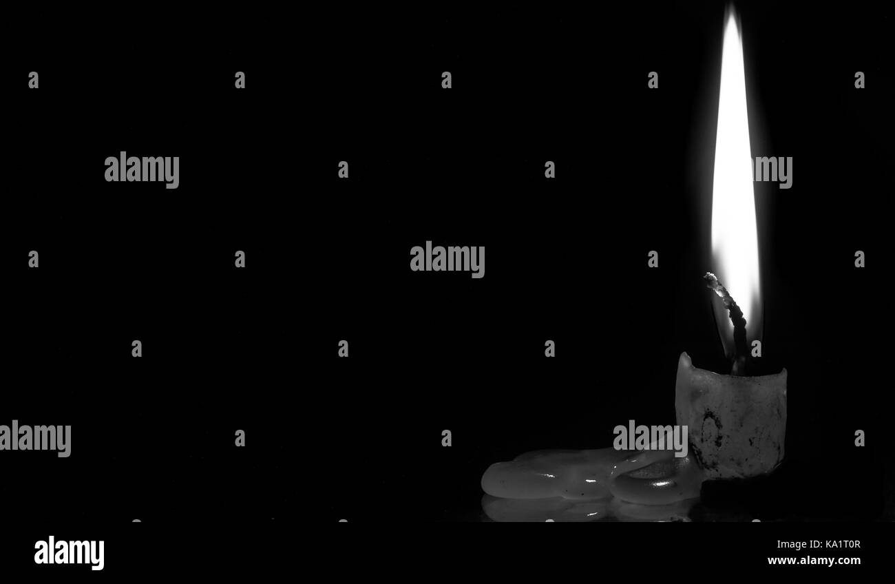 Black and white picture of a candle Stock Photo - Alamy
