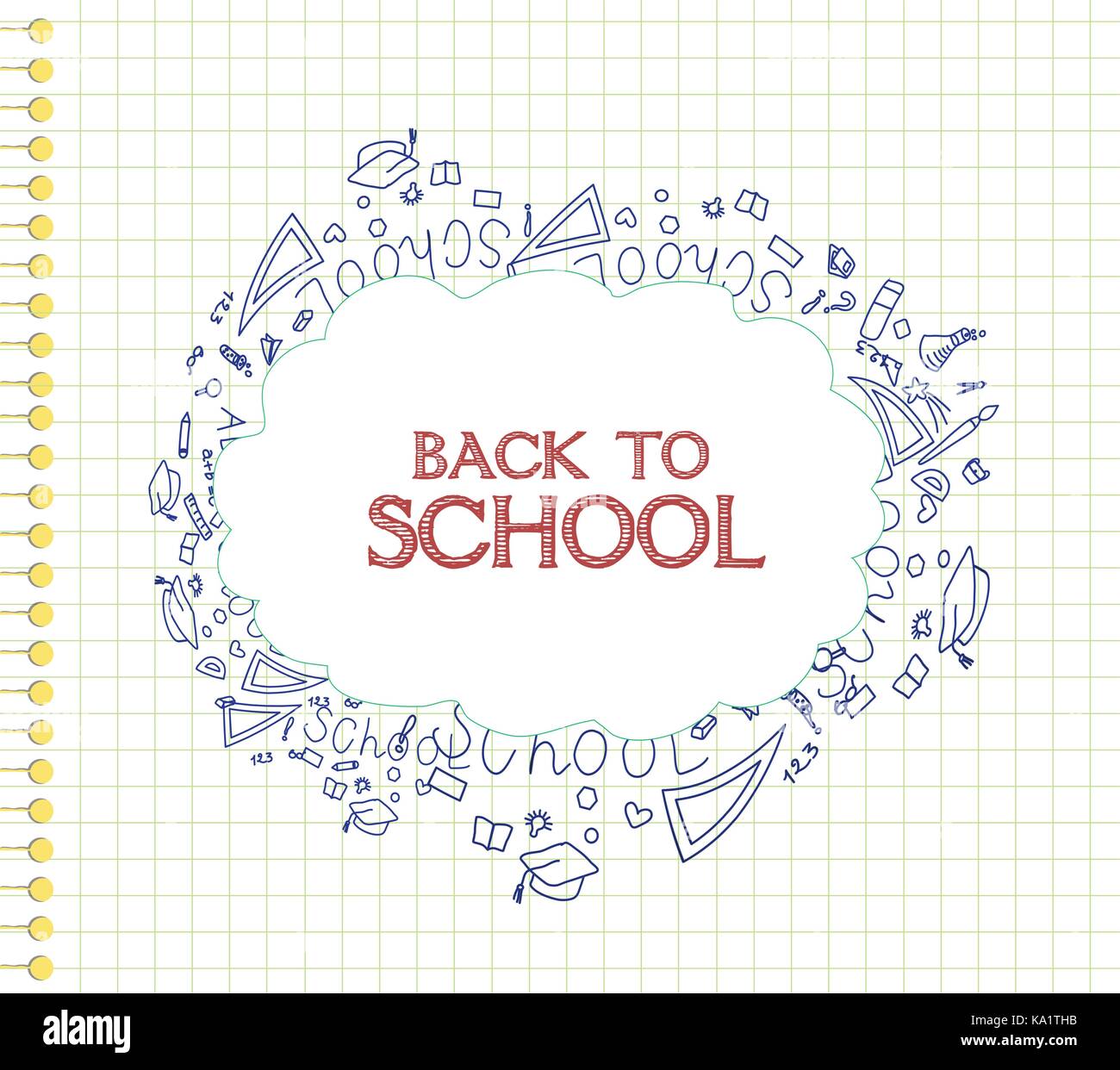 back to school background with education icons Stock Vector Image & Art ...