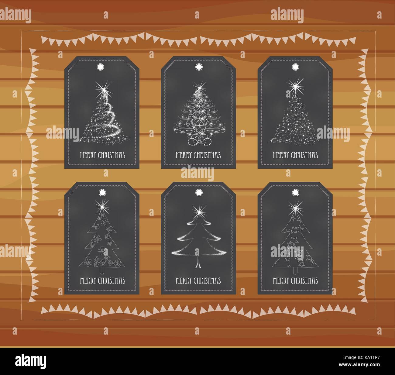 Chalkboard gift tags hand drawn vintage Stock Vector Image & Art Alamy