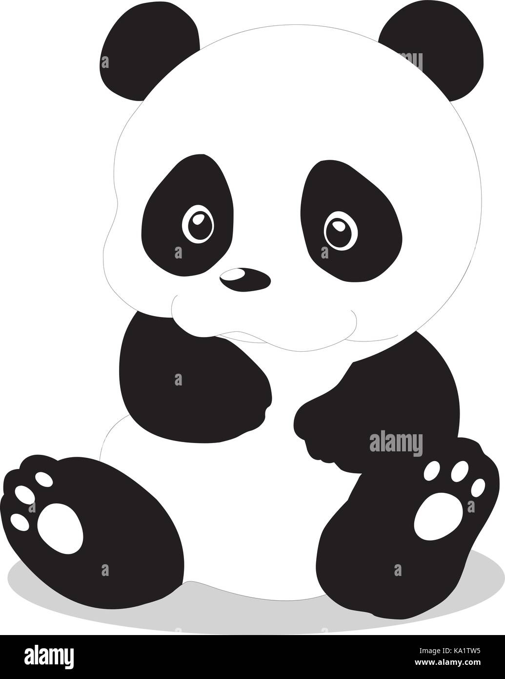 Cute Baby Panda Cartoon Stock Vector Image Art Alamy