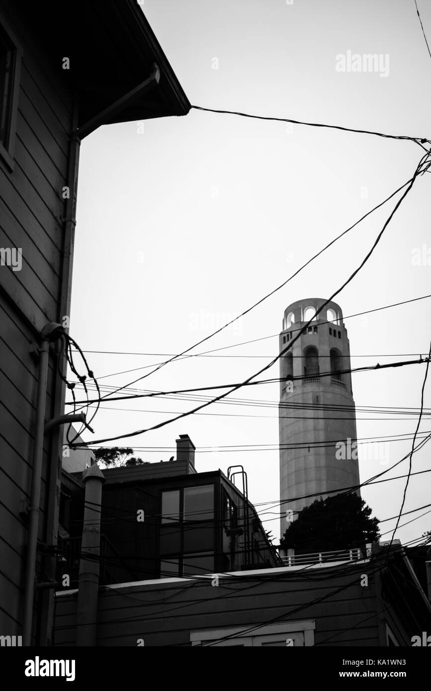 Coit Tower, San Francisco, 2014 Stock Photo