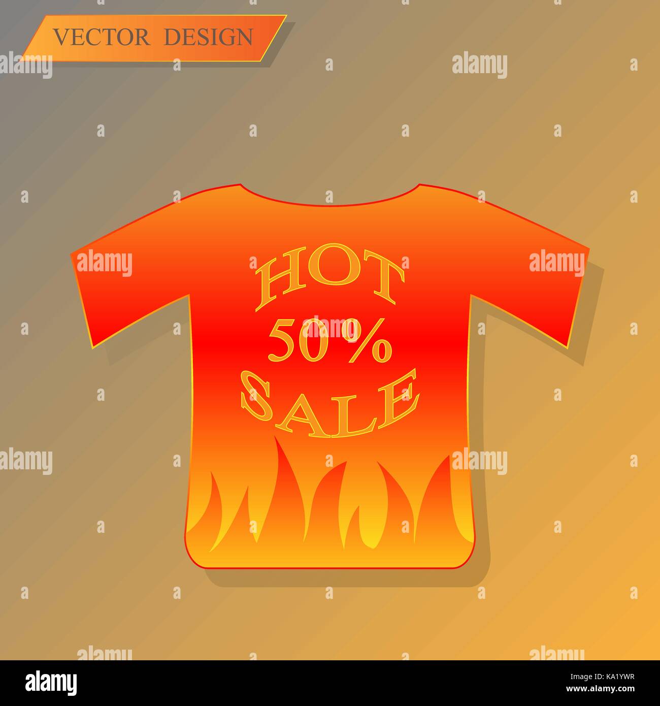 Discount banner.T-shirt with hot sale text with fire element Stock Vector  Image & Art - Alamy