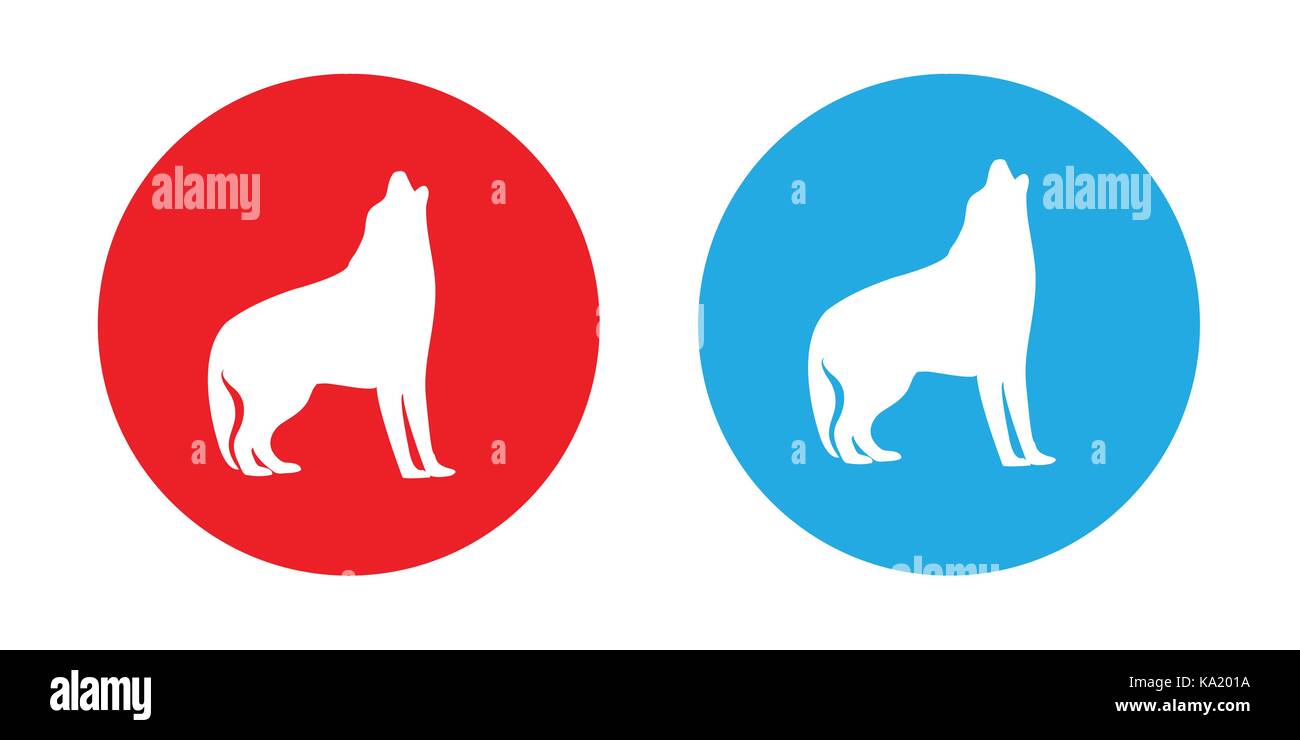 Two dog logos Stock Vector