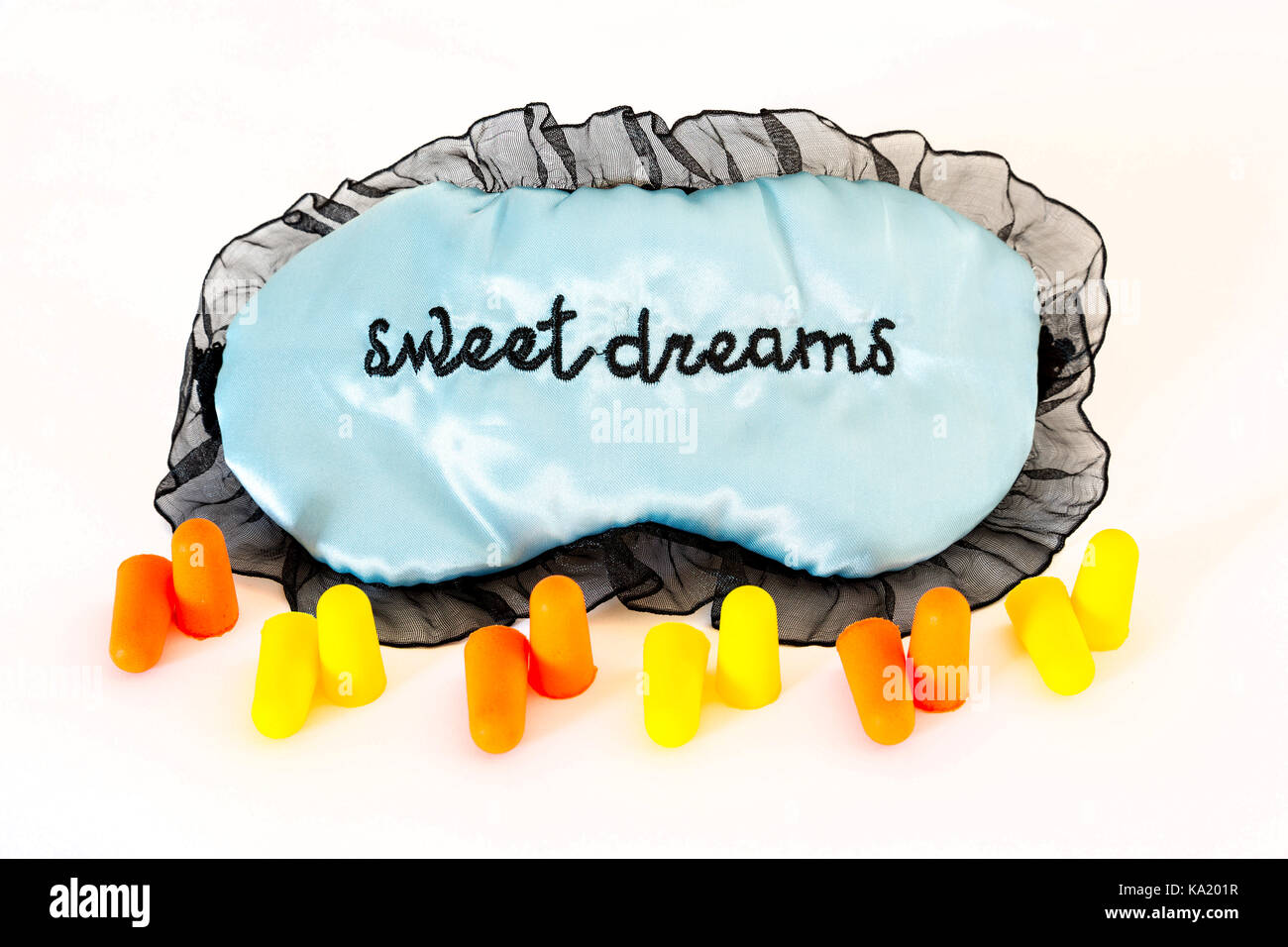 Download Sleeping Mask With Orange And Yellow Ear Plugs Isolated On A White Stock Photo 161083827 Alamy PSD Mockup Templates