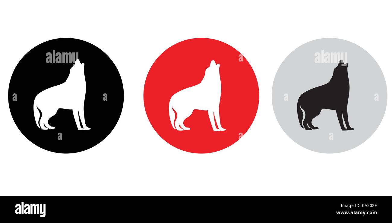 Two dog logos Stock Vector