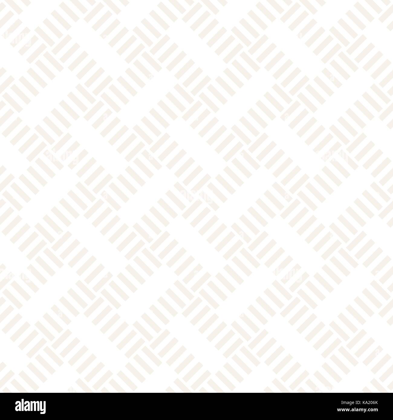 Crosshatch vector seamless geometric pattern. Crossed graphic rectangles background. Checkered motif. Seamless subtle texture of crosshatched bold lines. Trellis fabric print. Stock Vector