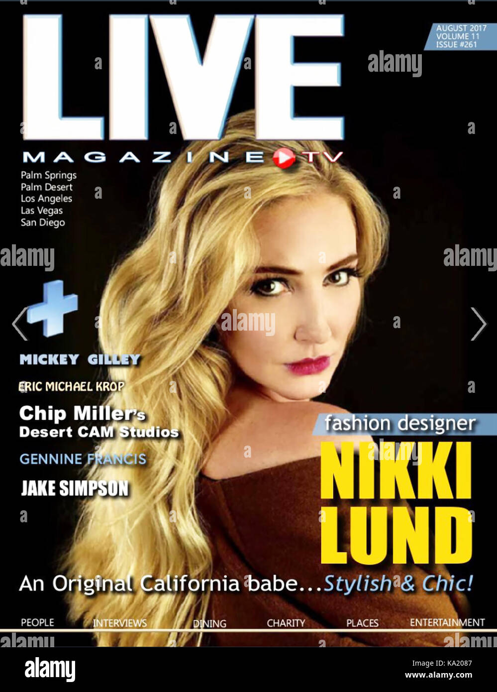 ARCHIVE Nikki Lund on the front cover of LIVE magazine Featuring Nikki Lund Where United