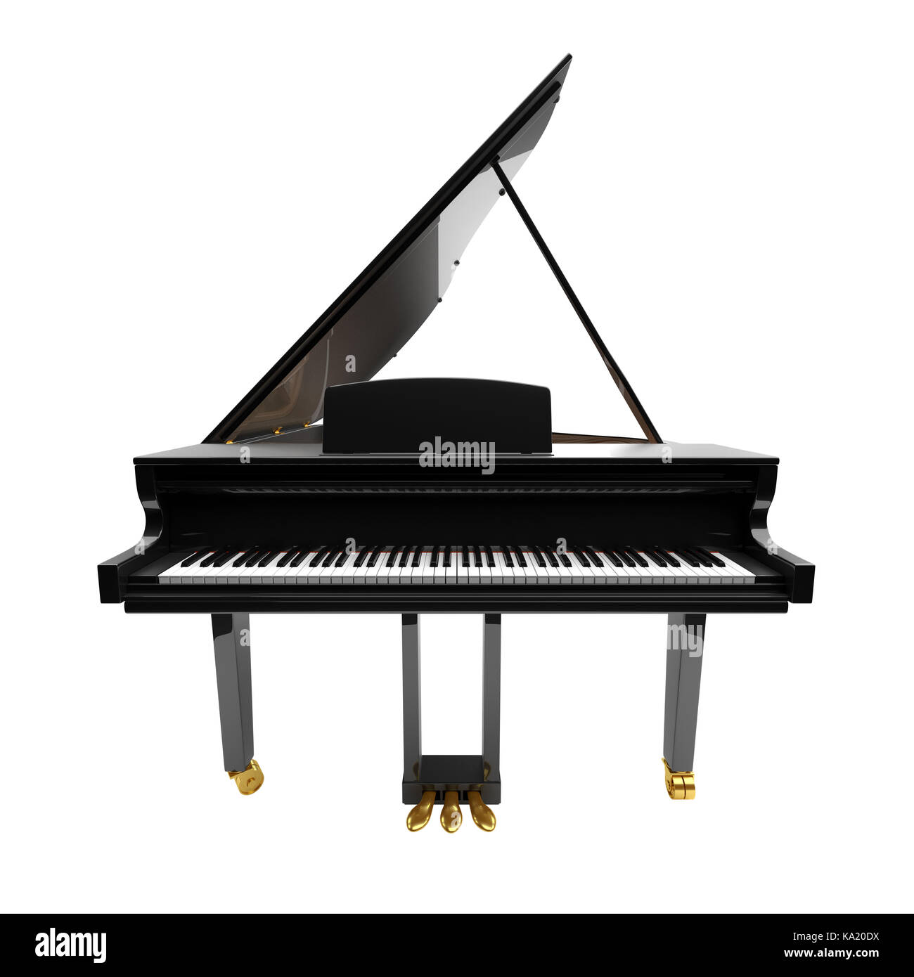 Grand piano isolated on the white background Stock Photo - Alamy