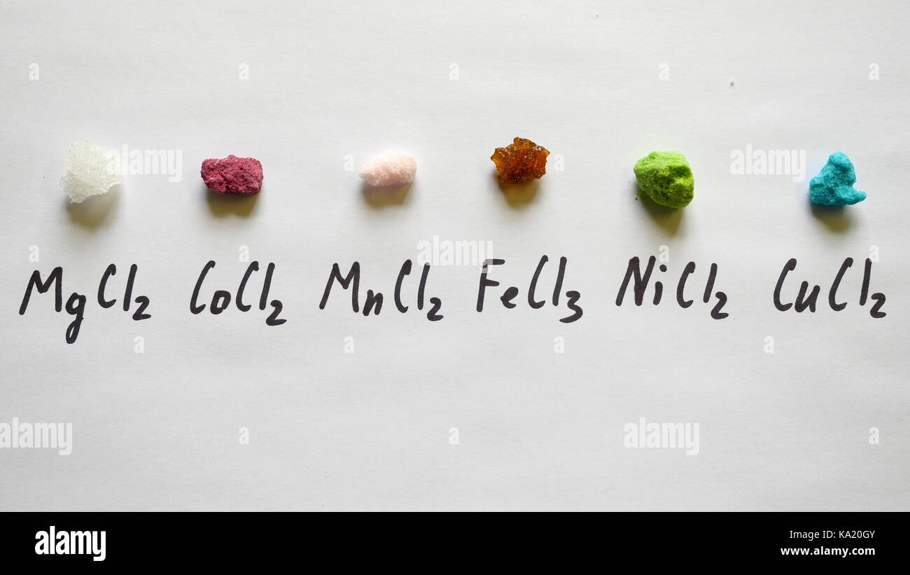 Chloride magnesium Chloride cobalt chloride manganese chloride ferric