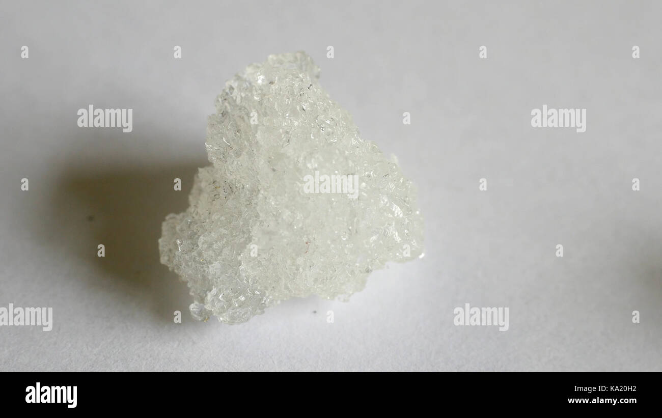 Magnesium chloride. Chloride magnesium on white background Stock Photo