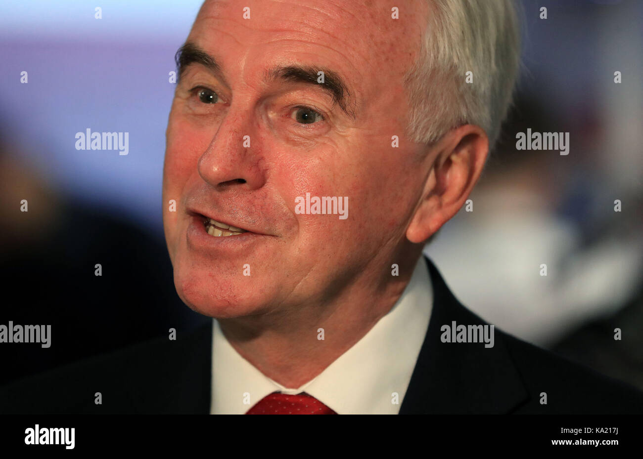 Shadow Chancellor John McDonnell during interviews at the Labour Party