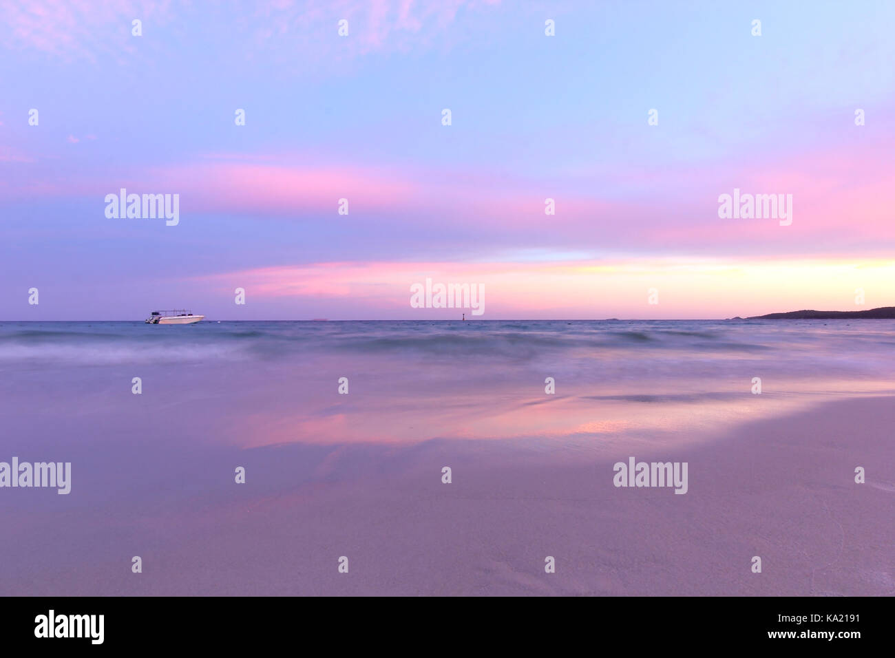 landscape photo, beautiful sunset over the sea beach Stock Photo - Alamy