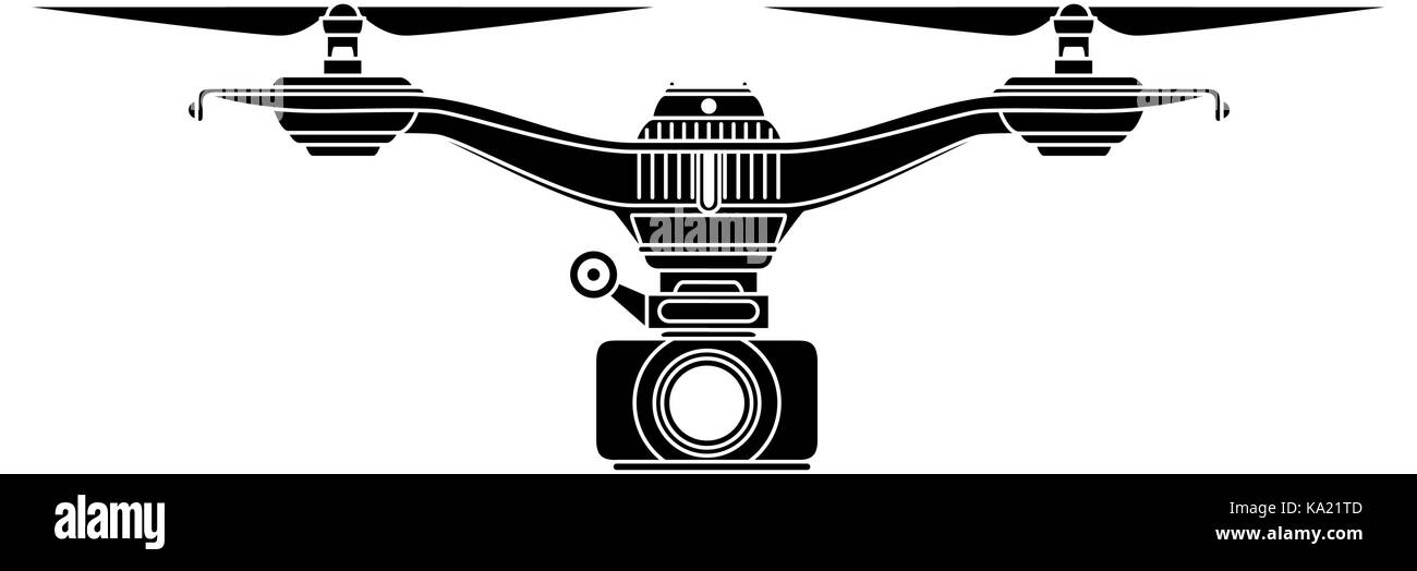 drone flying technology with camera Stock Vector Image & Art - Alamy