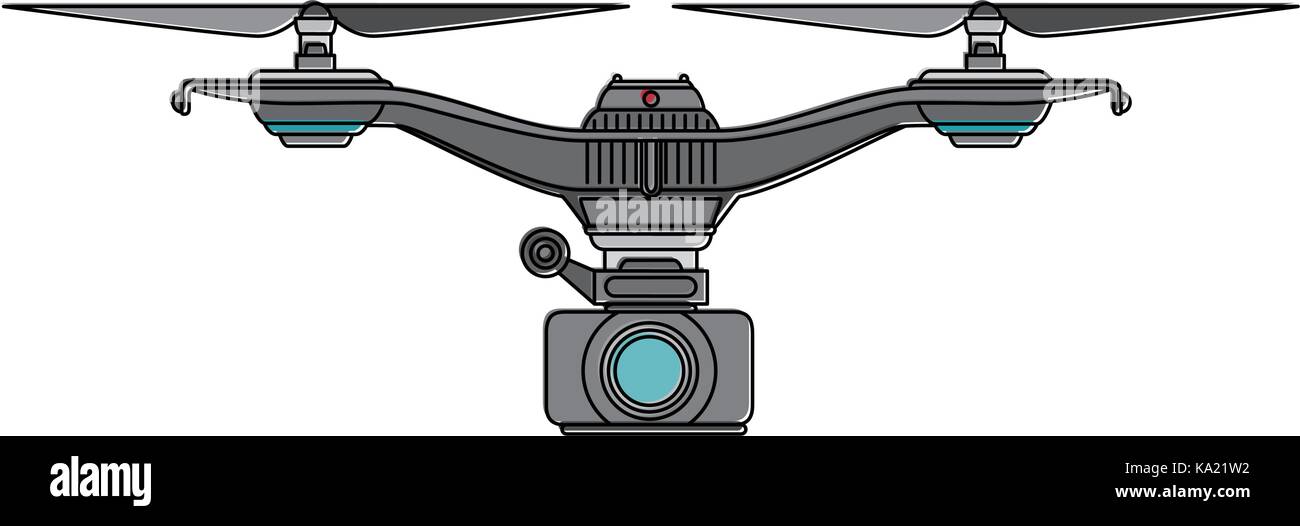 drone flying technology with camera Stock Vector Image & Art - Alamy