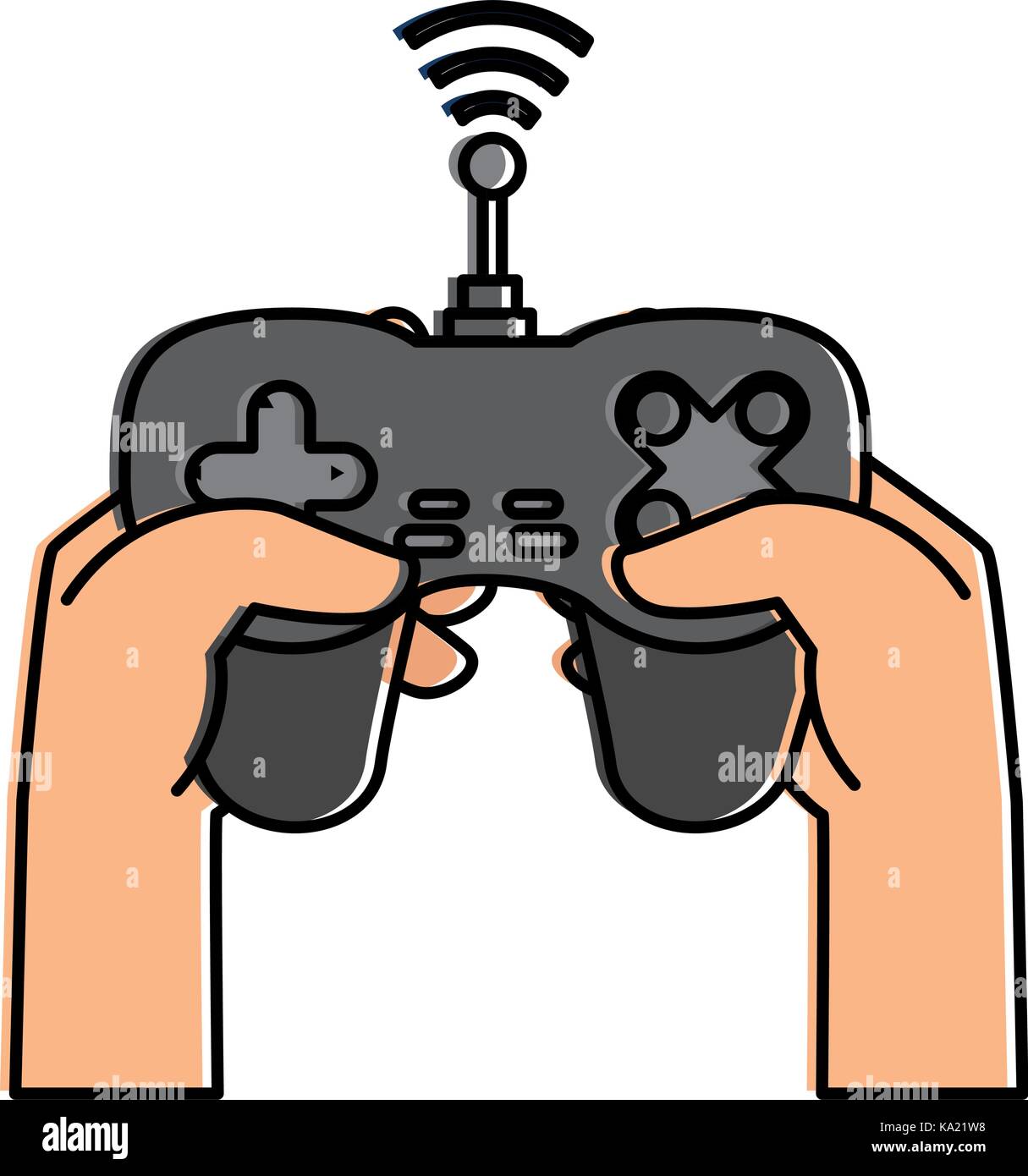hand user with drone remote control icon Stock Vector Image & Art - Alamy