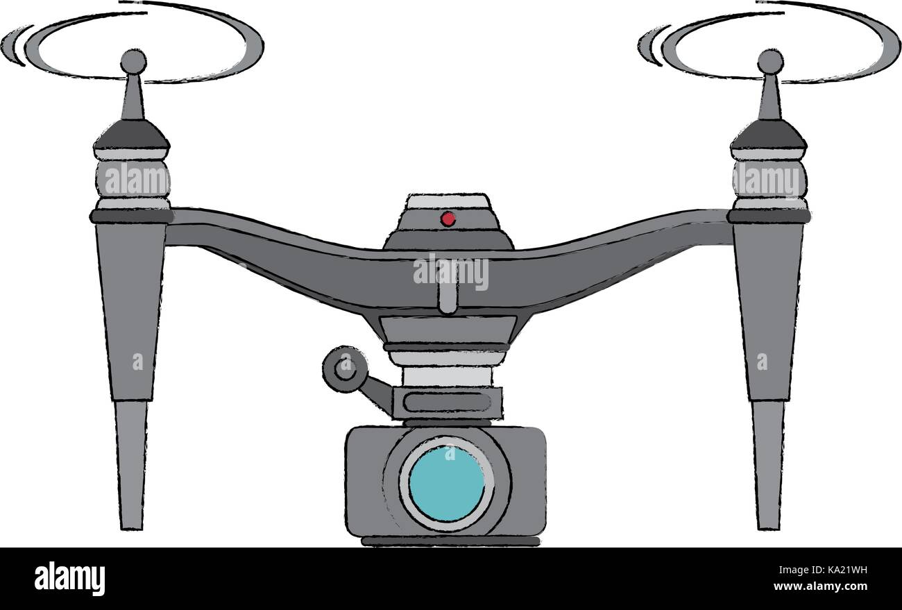 drone flying technology with camera Stock Vector Image & Art - Alamy