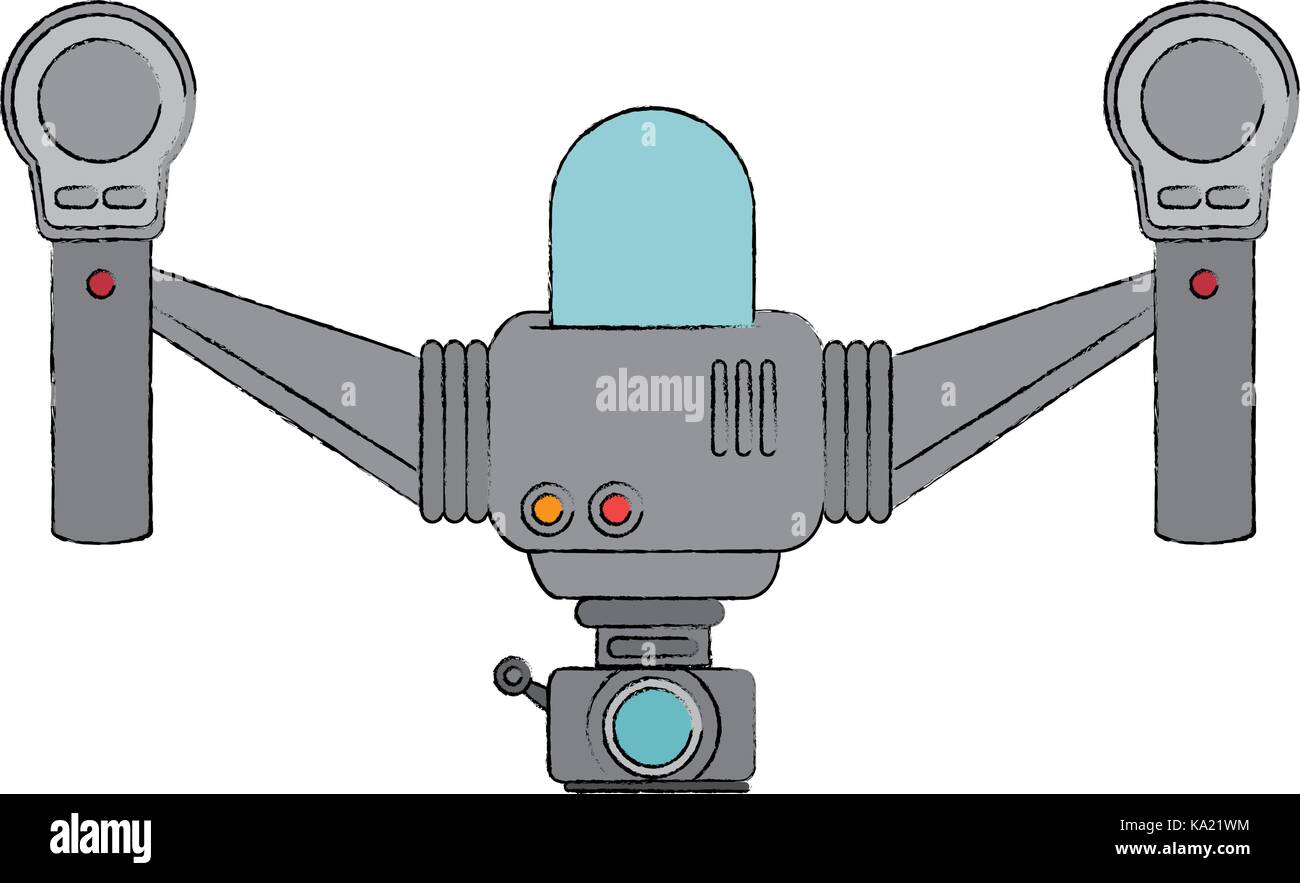 drone flying technology with camera Stock Vector Image & Art - Alamy