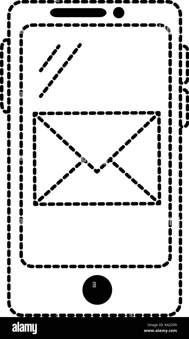 smartphone device with envelope Stock Vector Image & Art - Alamy