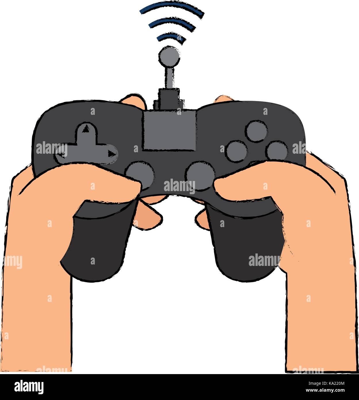 hand user with drone remote control icon Stock Vector Image & Art - Alamy